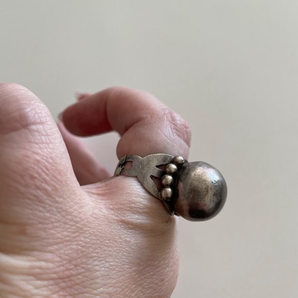 Fred Harvey era Ball Ring Sterling Silver - Picture 2 of 10